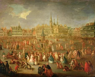 Grand Place under Mardi Gras, Cambrai, 1765